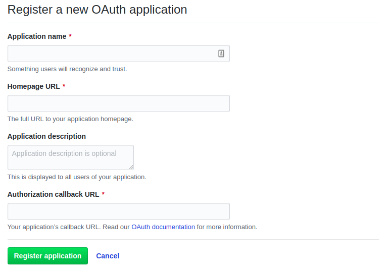 Github app creation